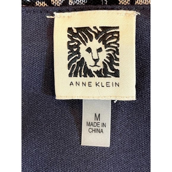 Anne Klein Womens Blouse Top Sleeveless Leopard Print V Neck Black White Size M - Picture 3 of 5